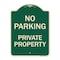 Signmission No Parking Private Property Heavy-Gauge Aluminum Architectural Sign, 24" x 18", G-1824-23677 A-DES-G-1824-23677 - alternate 1